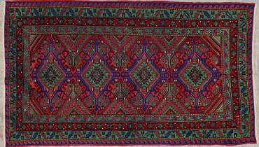 KL8600 VINTAGE CAUCASIAN SUMAK RUG, DATED 1980 5'7