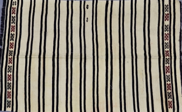 KL2463 VINTAGE 1990s TURKISH KONYA KILIM RUG 4'3