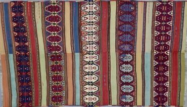 KL8631 ANTIQUE 1900s CAUCASIAN KILIM RUG 4'6