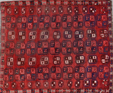 CR8118 ANTIQUE 1920s TURKOMAN ERSARI RUG 5'3